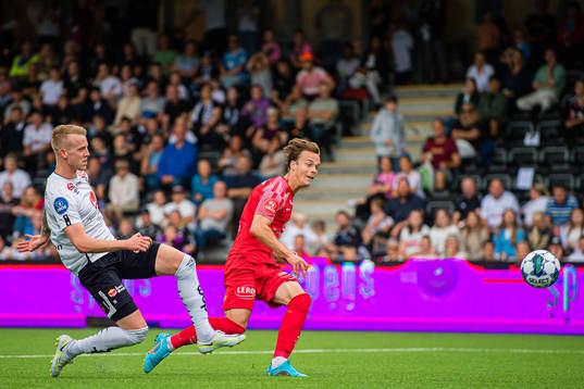 Felix Horn Myhre of Brann scores the 0-3 goal