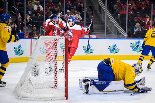 Michal Gut and Jiri Kulich celebrate
