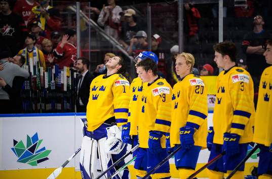 Goaltender Jesper Wallstedt of Sweden