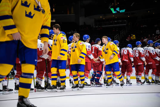 Daniel Torgersson, Emil Andrae and Anton Olsson of Sweden
