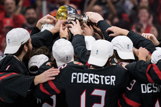 Players of Canada celebrate