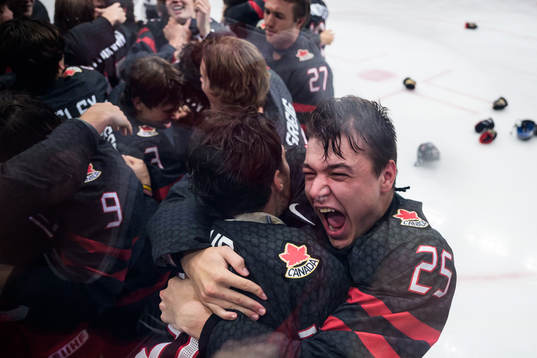 William Dufour of Canada celebrates