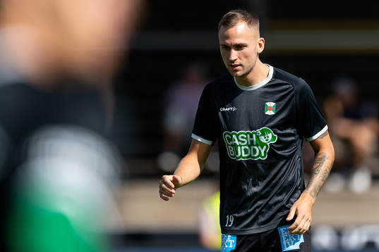 Varbergs Filip Bohman före fotbollsmatchen i Allsvenskan