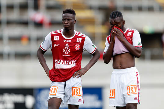 Sandvikens Naeem Mohammed och Kofi Fosuhene Asare deppar
