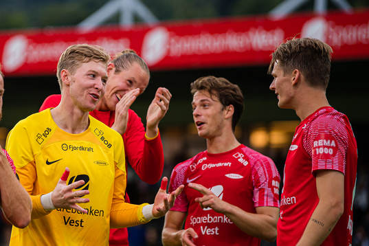Mathias Lønne Dyngeland and David Møller Wolfe of Brann
