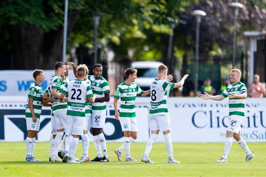 Västerås SKs spelare jublar