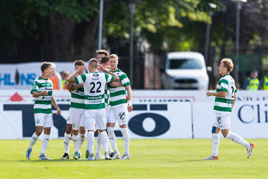 Västerås SKs spelare jublar