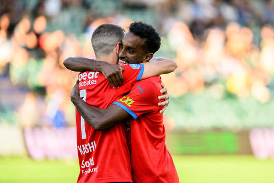 Helsingborgs Arian Kabashi jublar