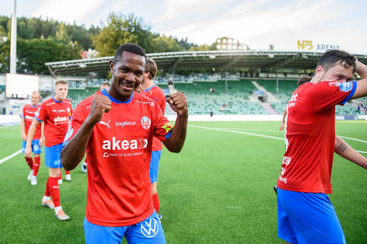 Helsingborgs Diego Cesar De Oliveira jublar