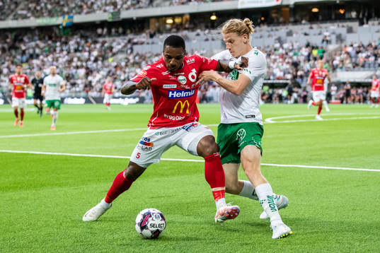 Degerfors Joseph-Claude Agyeman Gyau och Hammarbys Gustav
