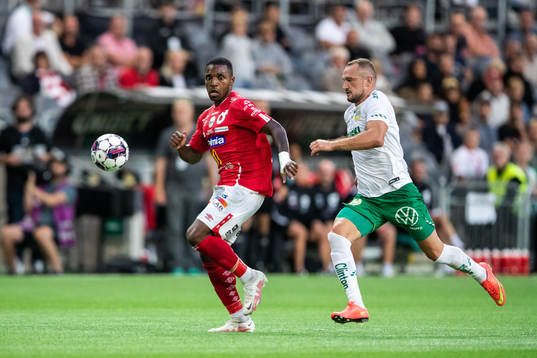 Degerfors Joseph-Claude Agyeman Gyau och Hammarbys Veton