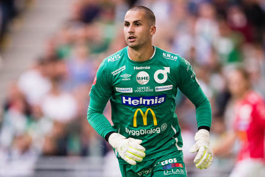 Degerfors målvakt Alfie Malik Whiteman