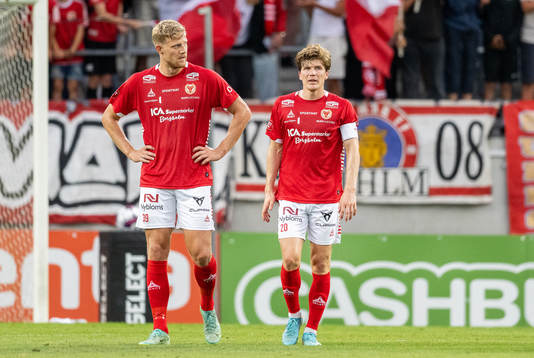 Kalmars Lars Sætra och Oliver Berg deppar