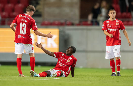 Kalmars Johan Karlsson, Nahom Girmai Netabay och Isak
