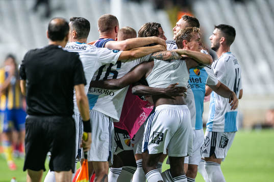 Players of Djurgården celebrate