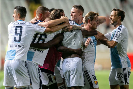 Players of Djurgården celebrate