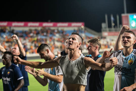 Haris Radetinac of Djurgården celebrate