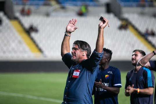 osse Andersson, sports director of Djurgården celebrates