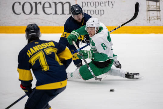 HV71s Chad Billins och Rögles Oscar Hassel