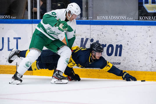 Rögles Adam Tambellini och HV71s Herman Hansson
