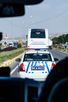 Police escort in Sivas
