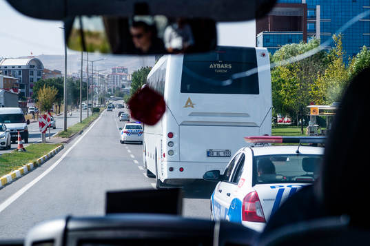 Police escort in Sivas