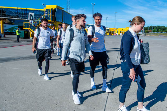 Moustafa Zeidan and Joseph Ceesay of Malmö FF