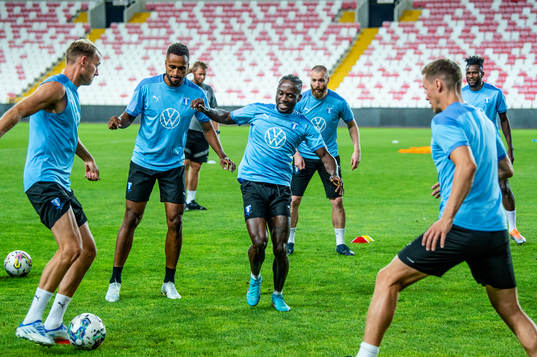 Ola Toivonen, Isaac Kiese Thelin and Mohamed Buya Turay