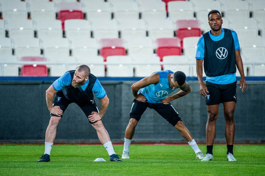 Jo Inge Berget, Martin Olsson and Isaac Kiese Thelin