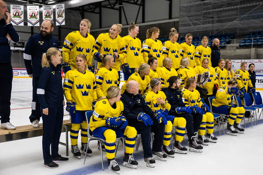 Players of the Swedish women's national ice hockey team