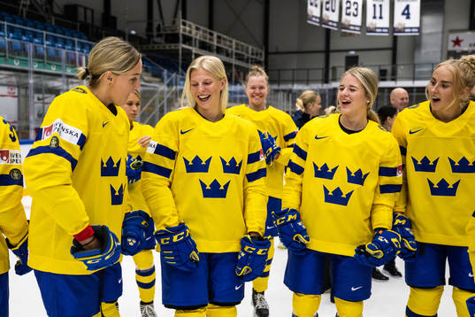Players of the Swedish women's national ice hockey team