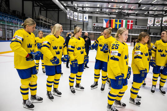 Players of the Swedish women's national ice hockey team