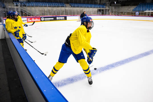 Olivia Carlsson of the Swedish women's national ice hockey