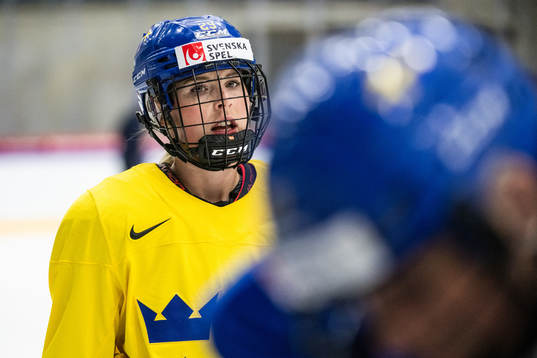 Olivia Carlsson of the Swedish women's national ice hockey