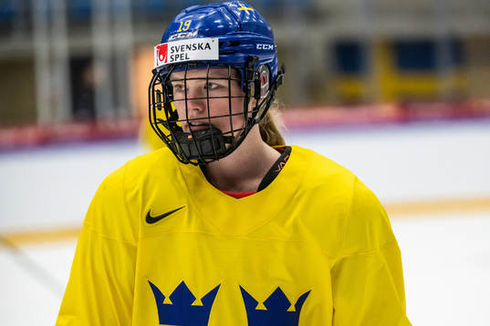 Sara Hjalmarsson of the Swedish women's national ice hockey