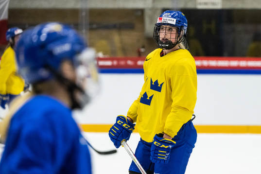 Olivia Carlsson of the Swedish women's national ice hockey