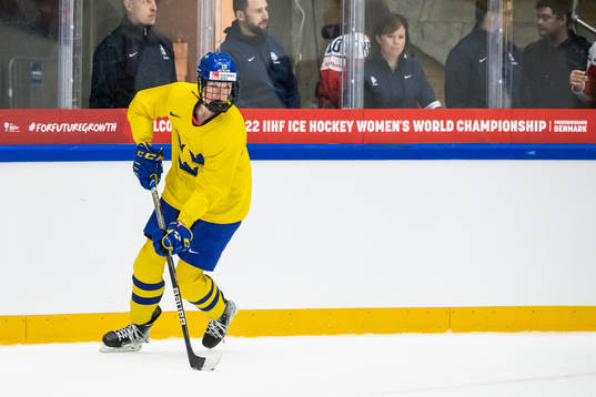 Sara Hjalmarsson of the Swedish women's national ice hockey