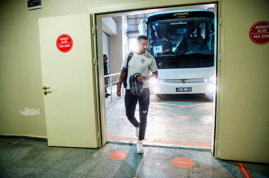 Martin Olsson of Malmö FF arriving