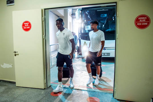 Goalkeeper Ismael Diawara and Joseph Ceesay