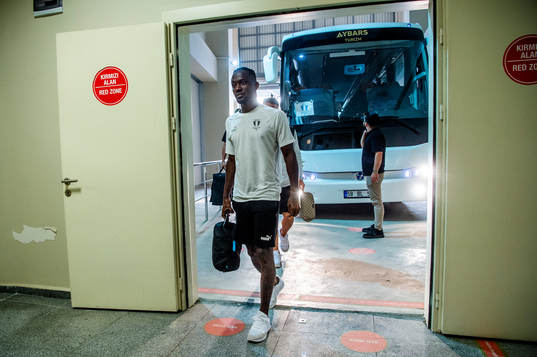 Mohamed Buya Turay of Malmö FF arriving