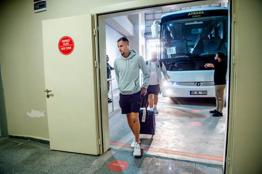 Veljko Birmancevic of Malmö FF arriving