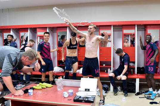 Felix Beijmo of Malmö FF celebrate