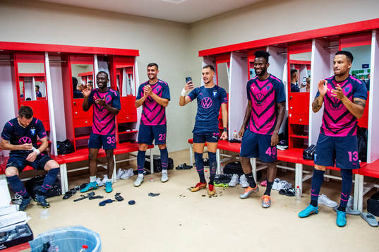 Veljko Birmancevic and the team celebrates