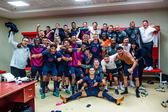 The team celebrates