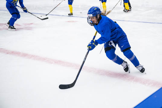 Celine Tedenby of Sweden at a practice session