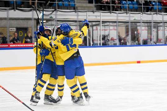 Hanna Olsson of Sweden celebrates