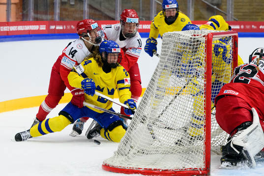 Nicoline Jensen and Amalie Andersen of Denmark against
