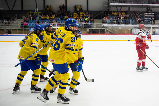 Hanna Olsson of Sweden celebrates