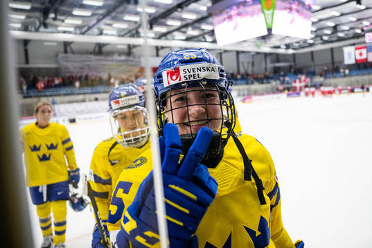 Lina Ljungblom of Sweden celebrates