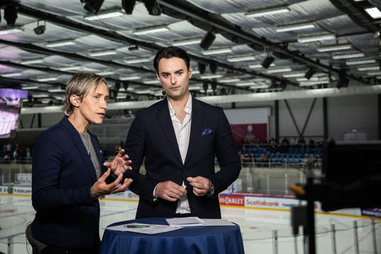 Maria Rooth and Dusan Umicevic of Swedish broadcaster SVT
